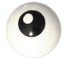 Technic Ball Joint with Black Eye with Pupil on Top Left Side Pattern