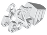 Bionicle Foot with Ball Joint Socket 3 x 6 x 2 1/3, Rounded Tops