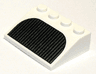 Slope 33 3 x 4 with Black and Pearl Dark Gray Vertical Grille Pattern