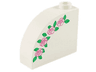Slope, Curved 3 x 1 x 2 with Hollow Stud with Pink Roses and Green Leaves Pattern
