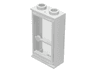 Door 1 x 2 x 3 Hinge on Right with Trans-Clear Glass