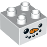 Duplo, Brick 2 x 2 with Snowman Face Pattern