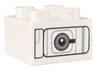 Duplo, Brick 2 x 2 with Black and Dark Bluish Gray Mechanical Panel and Circle Pattern