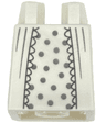 Lower Body, Skirt with Nightgown with Dark Bluish Gray Lace Edges and Light Bluish Gray Stripes over Shirt with Polka Dots Pattern (BAM)