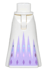 Mini Doll Hips and Skirt Full Length with Lavender Triangle Panels and Diamonds Pattern - Thin Hinge