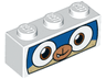Brick 1 x 3 with Dog Face Wide Eyes, Blue and Tan Face, and White Mask Pattern (Dalmatian Puppycorn)