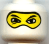 Minifigure, Head Balaclava with Eyes Hole and Nose Hump, Large Eye Whites and Squint Pattern