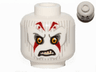 Minifigure, Head Alien Pau'an with Yellow Eyes, Light Bluish Gray Lines and Red Markings Pattern (SW Inquisitor)