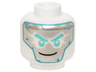 Minifigure, Head Dark Azure and Silver Mask and Medium Azure Eyebrows and Eyes Pattern (Zane)