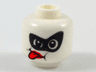 Minifigure, Head Alien Female with Black Domino Mask, Red Tongue Sticking Out Pattern
