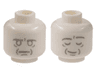 Minifigure, Head Dual Sided Alien, Light Bluish Gray Face Outlines and Contours, Neutral / Asleep Pattern (Beethoven Bust)