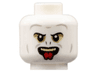 Minifigure, Head Alien with Black Eyebrows and Nose Slits, Light Bluish Gray Contours, Tan Teeth, Red Tongue Pattern (HP Voldemort)
