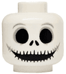 Minifigure, Head Skull Large Black Eyes, Nostrils and Very Wide Mouth with Light Bluish Gray Ends Pattern