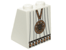 Slope 65 2 x 2 x 2 with Bottom Tube with Minifigure Dress / Skirt / Robe, Gold Star Pendant and Tassels Pattern