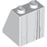 Slope 65 2 x 2 x 2 with Bottom Tube with Minifigure Dress / Skirt / Robe, Stone Statue Pattern