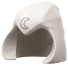Minifigure, Headgear Wrap / Hood Thick Bandages, Pointed at Forehead with Light Bluish Gray Crescent Moon Pattern