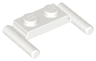 Plate, Modified 1 x 2 with Bar Handles - Flat Ends, Low Attachment