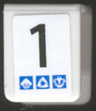 Minifigure Vest with Number 1 and Gravity Games Pattern on Both Sides (Stickers) - Set 3538