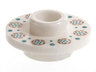 Minifigure, Utensil Tea Saucer with Hollow Stud with Flowers and Dots Pattern
