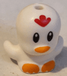Bird, Chick with Open Wings with Black Eyes, Red Comb, Orange Beak and Feet Pattern (Sonic the Hedgehog Clucky / Chicken)