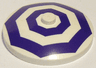 Dish 4 x 4 Inverted (Radar) with Solid Stud with 2 Dark Purple Octagons Pattern