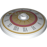 Dish 4 x 4 Inverted (Radar) with Solid Stud with Clock Face with Roman Numerals Pattern