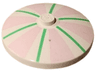 Dish 4 x 4 Inverted (Radar) with Solid Stud with Thick Pink and Thin Green Stripes Pattern