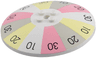 Dish 8 x 8 Inverted (Radar) - Solid Studs with Black '10', '20', and '30' on Wheel of Fortune Pattern
