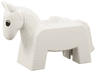 Duplo Horse Small with Black and White Eyes Pattern