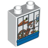 Duplo, Brick 1 x 2 x 2 with Hamster in Cage Pattern