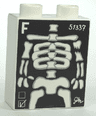 Duplo, Brick 1 x 2 x 2 with X-Ray Skeleton, 'F' and '51337' Pattern