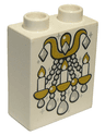 Duplo, Brick 1 x 2 x 2 with Crystal Chandelier Pattern