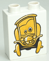 Duplo, Brick 1 x 2 x 2 with Yellow Stanley Pattern