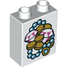 Duplo, Brick 1 x 2 x 2 with Diamonds Pattern