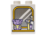 Duplo, Brick 1 x 2 x 2 with Lavender Elephant, Toothbrushes, Silver Mirror with Bright Light Orange Frame and Shelf Pattern
