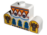 Brick, Modified 1 x 4 x 2 Center Stud Top with Orient Arches and Minifigures Pattern
