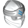 Minifigure, Headgear Ninjago Wrap Type 4 with Molded Light Bluish Gray Headband and Printed Dark Azure Ninjago Logogram Letter Z Pattern
