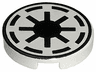 Tile, Round 2 x 2 with SW Republic Pattern