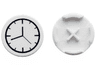 Tile, Round 2 x 2 with Clock Pattern