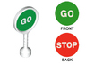 Duplo Utensil Round Sign with Handle with 'GO' and 'STOP' Pattern