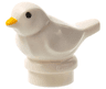 Bird, Small with Black Eyes and Bright Light Orange Beak Pattern