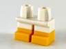 Legs Short with Molded Bright Light Orange Lower Legs / Boots  Pattern