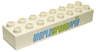 Duplo, Brick 2 x 8 with 'WORLD GRAND PRIX' Pattern