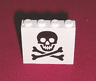 Panel 1 x 4 x 3 - Solid Studs with Skull and Crossbones (Jolly Roger) Pattern