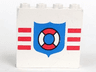 Panel 1 x 4 x 3 - Solid Studs with Coast Guard Pattern