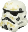 Minifigure, Headgear Helmet SW Stormtrooper with Molded Black Forehead, Eyes, Nose, Chin, and Panels on Back and Printed Dark Bluish Gray Marks and Tan Dirt Stains Pattern 2 (Sandtrooper)