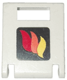Container, Box 2 x 2 x 2 Door with Slot with Classic Fire Logo Pattern