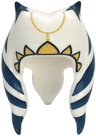Minifigure, Headgear Headdress SW Togruta Montrals Medium with Dark Blue Stripes, Gold Crown and Chain with Beads Pattern