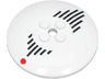 Dish 6 x 6 Inverted (Radar) - Solid Studs with Black Lines and Red Dot Pattern