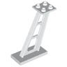 Support 2 x 4 x 5 Stanchion Inclined, 5mm Wide Posts
